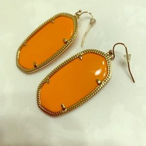 Orange Kendra Scott earrings
